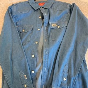 KIMES RANCH Denim LS Western Shirt sz S